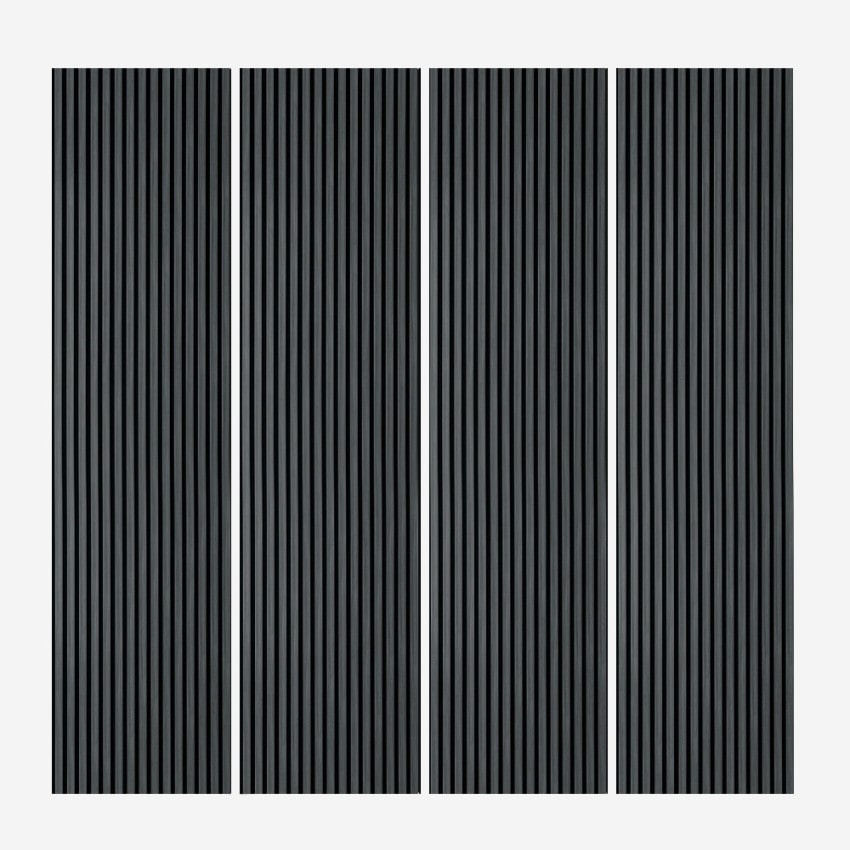 4 x pannello murale decorativo fonoassorbente 240x60cm legno ebano Kover-E-PFA129GS