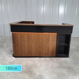 thumbnail of 【Hutaohei ZJ60-180cm】Maßanfertigung Bartisch Bar-Tresen Eckbartresen Gastronomie-Theke Restaurant-Bar Empfangstresen Braun