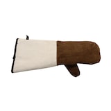 thumbnail of Schneider - Leren ovenwanten, 450 mm, bruin, met grijze manchetten