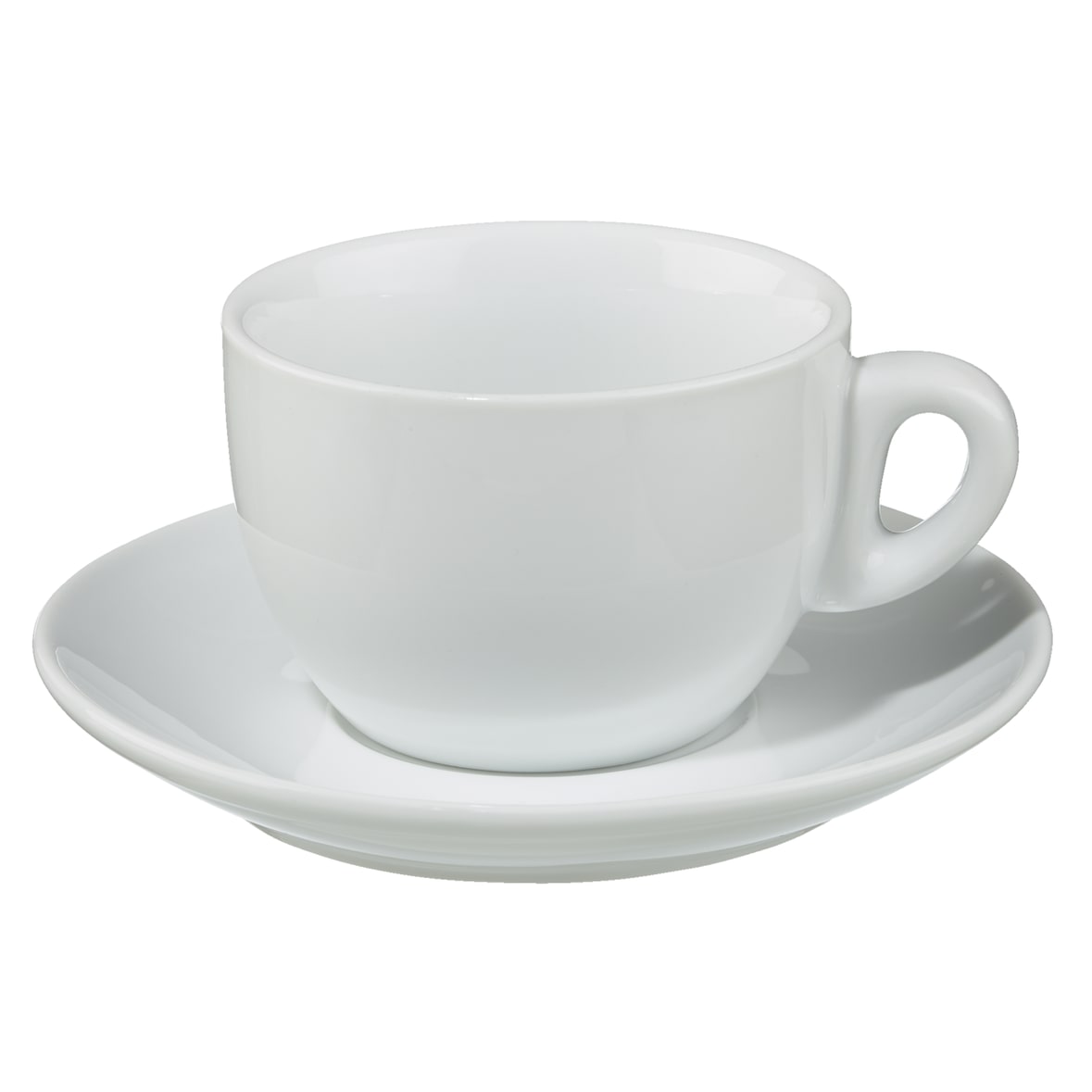 METRO Professional Cappuccinotasse, Porzellan, 200 ml, mit Untertasse, 4 Stück