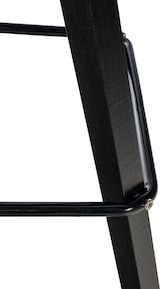 thumbnail of CHEFGASTRO Barhocker SALAMANCA Stoff Eckig Schwarz HxBxT 99x38x44cm Stoff Taupe Barstuhl