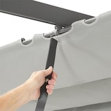 thumbnail of Pergola 4x3 m lichtgrau mit Faltdach, Aluminiumgestell