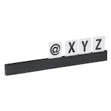 thumbnail of Securit® Set mit 4 Regalen – Schwarz lackiertes Holz – 169 Karten mit Buchstaben, Zahlen und Symbolen