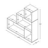 thumbnail of VCM Standregal Dubila Sonoma-Eiche H. 123 x B. 117 x T. 29 cm