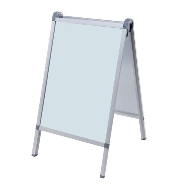 FRANKEN Plakatständer Kundenstopper A1 mit Klapprahmentechnik, freistehend, doppelseitig, Aluminiumrahmen, Outdoor PRO, BS1309