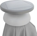 thumbnail of METRO Professional Ombrellone LED Push-Up, alluminio / poliestere, Ø 2 x 2.33 m, con apertura di ventilazione,  argento / platino