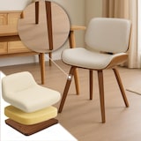 thumbnail of Chaise de salle à manger Beverley Tissu Noyer / Crème