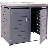 thumbnail of Décoshop26 - Copertura per cassonetti da esterno con contenitori per rifiuti e un bidone per un massimo di 4 bidoni 125x140x102 cm 04_0005612