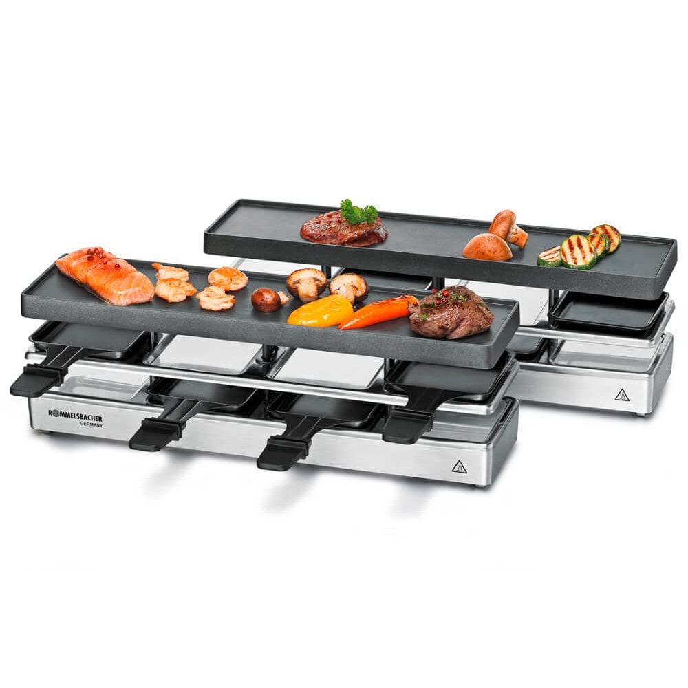 Rommelsbacher RC 1600 Raclette Grill 8 Person(en) Schwarz, Silber 795 W