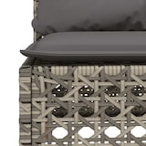 thumbnail of vidaXL Gartensofa ohne Armlehnen mit Kissen Grau Poly Rattan