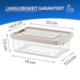 thumbnail of Aufbewahrungsbox mit Deckel 5er Set 1,5 L Kunststoffbox Stapelbox Regalbox Lagerbox Transparent
