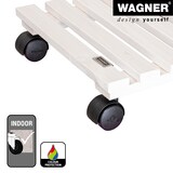 thumbnail of WAGNER Pflanzenroller NATURE 29 x 29 x 8 cm, für den Innenbereich, Massivholz weiß, Tragkraft 100 kg, EU Ware - 20083001