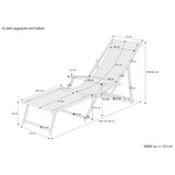 thumbnail of Liegestuhl schwarz Sonnenliege Fußteil Gartenliege Holz Deckchair Strandstuhl Gartenmöbel 10-305 F