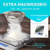 thumbnail of SOEM® Keukenweegschaal Digitaal met Kom en Roze maatlepel set – Compacte Precisie Weegschaal 0.1 gram – Koffie Weegschaal  – Tarra functie