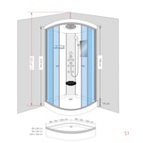 thumbnail of Duschkabine Fertigdusche Dusche Komplettkabine D10-13T1 90x90 cm ohne 2K Scheiben Versiegelung