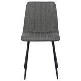thumbnail of Chaise de salle à manger Dijon avec Piètement en métal noir Tissu/Gris foncé