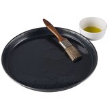 thumbnail of APS 67454 Pizzaform rund (4er-Set) Ø 30/28,3 x 2,5 cm - Pizzablech aus Blaublech, zum professionellen Pizzabacken