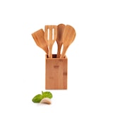 thumbnail of Excelsa set de utensilios con portautensilios Eco Living de bambú natural