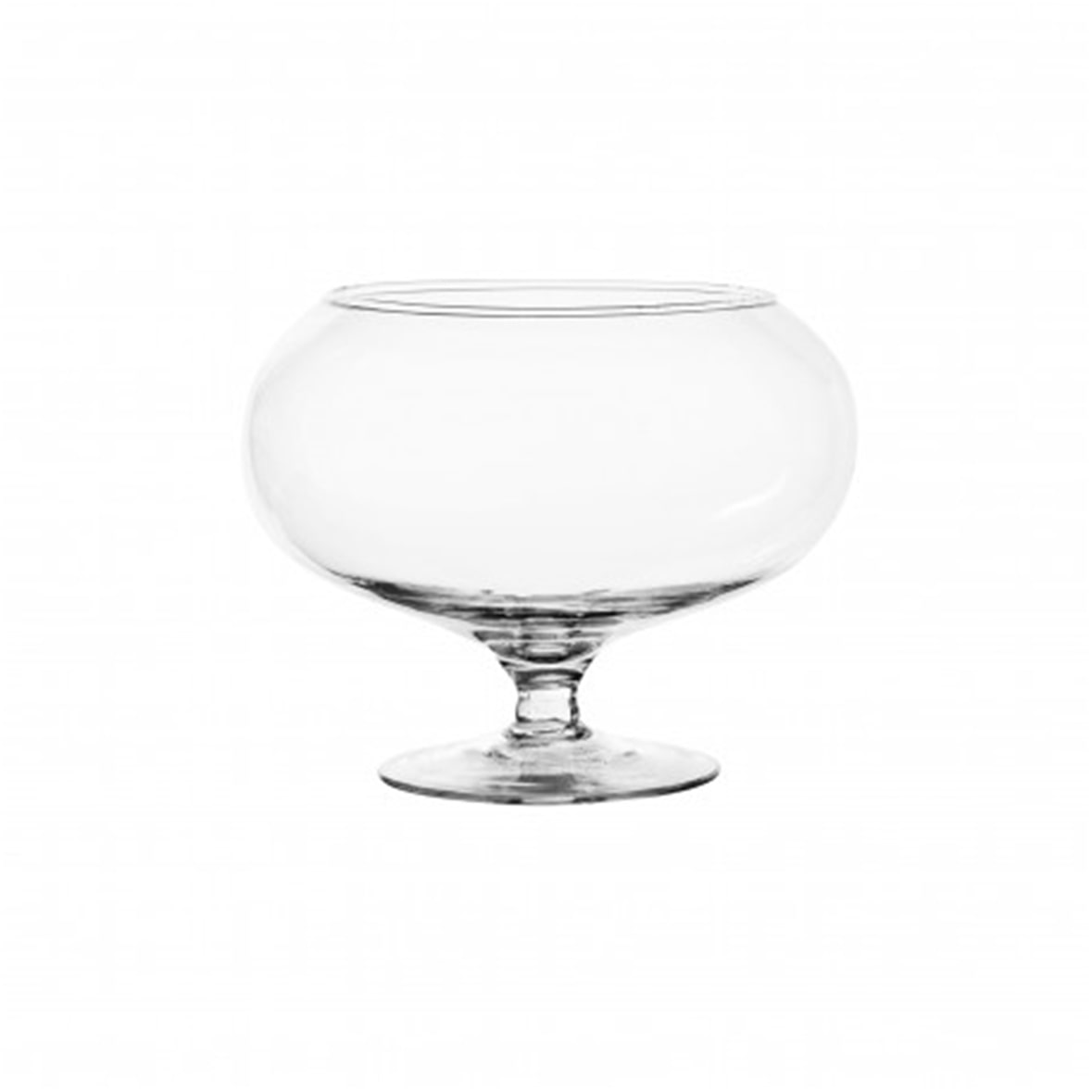 Vaso Ovale in Vetro Trasparente 18x14