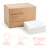 thumbnail of Servietten weiß 16 x 21 cm 8000 Servietten für Torkspendersystem N4 | 2lag V-Falz