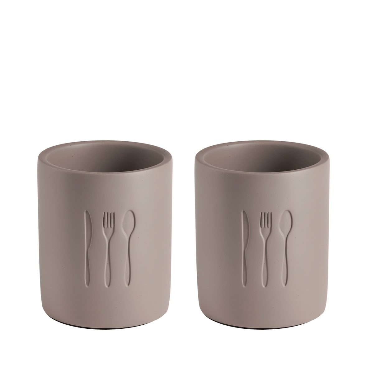 APS Bestekbak ELEMENT, set van 2, beton, Ø binnen 9,5 cm, hoogte 13,5 cm