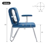 thumbnail of Bürostuhl 77×70×89 mit integrierter Katzenhöhle Katzenbett Ergonomisch Kratzfest Holzrahmen Stoff Komfort Homeoffice Tiermöbel Blau