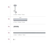 thumbnail of Paulmann URail Schienenspot Barelli Basisset GU10  max. 3x10W  dimmbar 230V Chrom matt#Chrom 95459