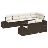 thumbnail of vidaXL Garten-Sofa-Set 9 pcs Braun und Creme 319 x 154 x 85 cm
