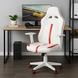 thumbnail of Cadeira De Escritório Branca e Vermelha Premium