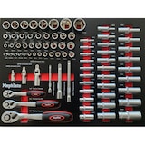 thumbnail of Mephisto Werkzeugwagen Werkstattwagen mit Edelstahlablage und 8 von 8 Schubladen mit Chrom-Vanadium Werkzeug in Soft Inlays mit Carbonoptik