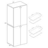 thumbnail of VCM Schuhschrank Lona Grau H. 220 x B. 70 x T. 40cm