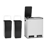 thumbnail of SVITA TM2X15 Mülleimer 30 Mülltrennsystem Abfalleimer mit Fächern Weiß