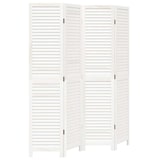 thumbnail of vidaXL Kamerscherm met 4 panelen massief paulowniahout wit