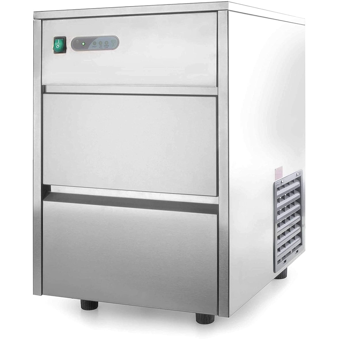 LACOR 69320-Máquina de Hacer Hielo Pro, 4 kg, Acero Inoxidable