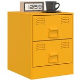 thumbnail of Tables de chevet 2 pcs jaune 34,5x39x44 cm acier – Modèle Aile