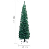 thumbnail of Schlanker Künstlicher Weihnachtsbaum mit Ständer Grün 210cm PVC