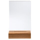 thumbnail of EXACOMPTA Porta-avvisi da tavolo con base in legno per formato A6, cod. 86258D in PMMA (acrilico) resistente ai raggi UV. Confezione da 10 pezzi.