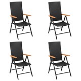 thumbnail of vidaXL 5-tlg. Garten-Essgruppe Schwarz und Braun Poly Rattan