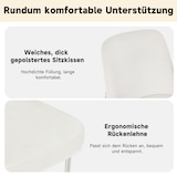 thumbnail of Esszimmerstuhl 2er Set Samt Beige 53x43x82 cm mit dick gepolsterter Sitzfläche verchromtem Metallgestell modern minimalistisches Design