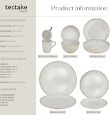 thumbnail of tectake Serviesset Mare van aardewerk, voor 6 personen, 30 delig, zandkleur