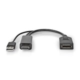 thumbnail of Nedis HDMI -Adapter - HDMI Stecker - DisplayPort Stecker / USB-A Stecker - Vergoldet - Gerade - PVC - Schwarz - 1 Stück - Box