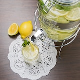 thumbnail of Getränkespender mit Zapfhahn und Ständer aus Glas 3 L Wasserspender Saftspender