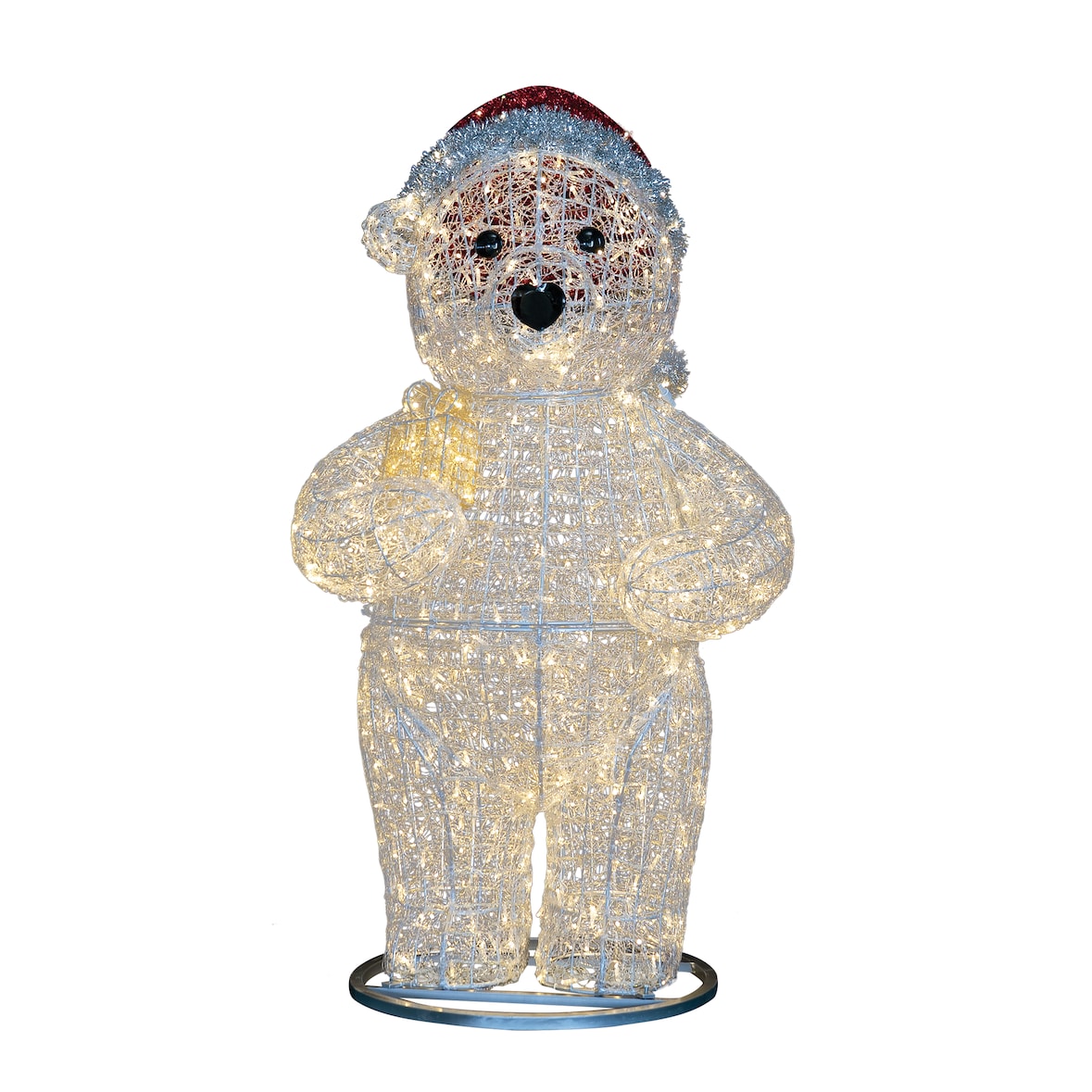 METRO PROFESSIONAL LED-Teddybär, Aluminum, 100 x 82 x 183 cm, 1088 LEDs, 40 W, warmweiß