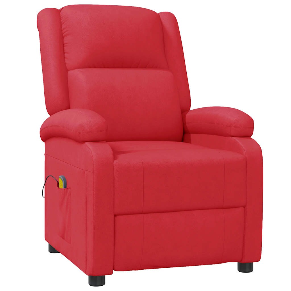 vidaXL Massagesessel Rot Kunstleder