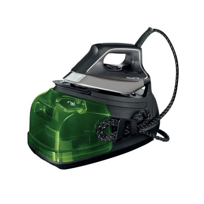 Rowenta DG8626F0 Dampfbügelstation 2400 W 1,1 l Mikrodampf 400 HD Laser-Grundplatte Grau, Grün