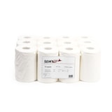 thumbnail of SemyTop Handtuchrollen, 2-lg, 20x26cm, perforiert, Ø14cm, Innenabwicklung, hochweiß, Zellstoff, 12 Rollen