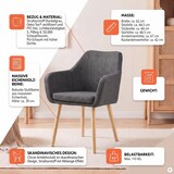thumbnail of SalesFever Armlehnstuhl | Bezug in Strukturstoff | Stuhlbeine Eichenholz | B 62 x T 60 x H 84 cm | dunkelgrau – natur