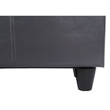 thumbnail of Bank Sitzbank mit Aufbewahrung Kriens XXL, Leder + Kunstleder, 180x45x45cm ~ grau