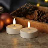 thumbnail of LED Maxi Teelichter Thea XL Uyuni Timer dimmbar D: 6,1cm weiß 2er Set
