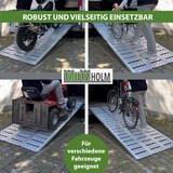 thumbnail of DREIBREIT by TRUTZHOLM 3-fach Auffahrrampe klappbar 255cm Tragkraft 1020kg Alu grau gelocht gerillt